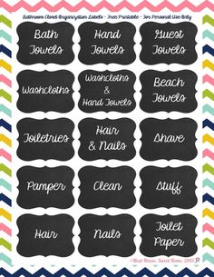 chalkboard labels with different names on them