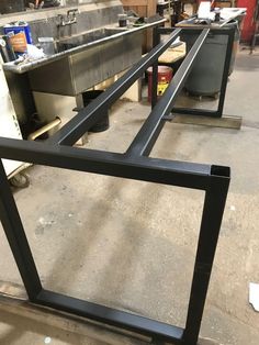 the metal frame is ready to be installed in the shop for customers to use on their next project