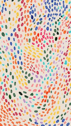 an abstract painting with multicolored dots