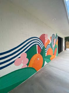 a mural painted on the side of a building