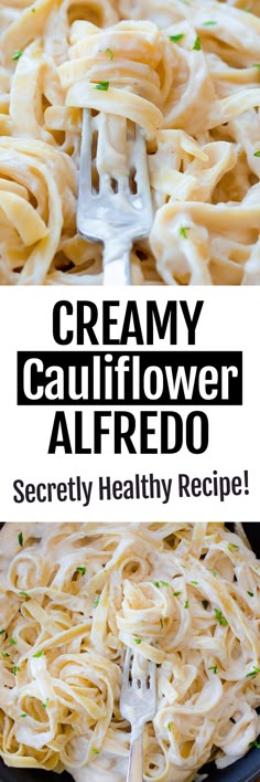 creamy cauliflower alfredo is an easy and delicious side dish that's ready in less than 30 minutes