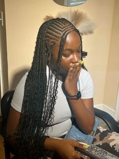 Carrot Singles Hairstyle, Half Rasta Braids, Latest Hair Braids Styles 2024 For Women, Rasta Braids Hairstyles, Braids Hairstyles With Beads, Rasta Braids, Birthday Braids, Girls Braided Hairstyles Kids, Hairstyles With Beads