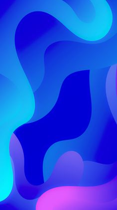 an abstract blue and pink background with wavy shapes