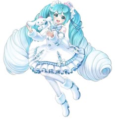 cinnamiku Hatsune Miku X Cinnamoroll, Miku X Cinnamoroll, Hatsune Miku Outfits, Miku Hatsune Chibi, Miku Hatsune Vocaloid, Miku Cosplay, 16th Anniversary, Xenoblade Chronicles, Poses References