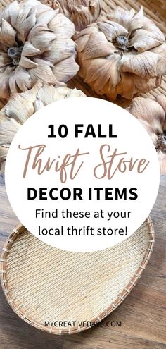 the words 10 fall thrift store decor items find these at your local thrift store