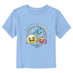 Join parents and kids alike for the viral children's chant that originated as a campfire song with officially licensed apparel for the whole family from the popular YouTube song, Baby Shark! This Toddlers' Baby Shark Family Circle T-Shirt features a colorful gradient print of Baby, Mommy, and Daddy Shark very happy to see you. Grab some new Baby Shark apparel today and sing along to all your favorite songs in style! Shark Apparel, Campfire Song, Campfire Songs, Baby Mommy, Youtube Songs, Shark Family, Gradient Print, Colorful Gradient, Family Circle