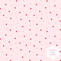 a pink background with red hearts and the words everything's but the confetti