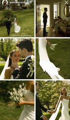 the bride and groom are getting ready to walk down the aisle