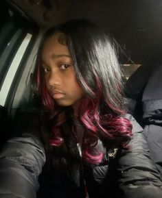 Birthday Hairstyles For Teens Black 14th, Cramps Hairstyles Weave, Quick Weave Hairstyles For Teens, Teen Sew In Hairstyles, Sew Ins With Color, Glue In Hairstyles, Sew In For Kids, Pink And Black Hair Black Women, Hairstyles Black Girls Weave