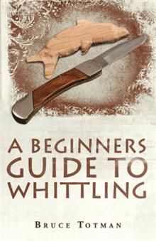 a book cover with a knife and a piece of wood on top of the title