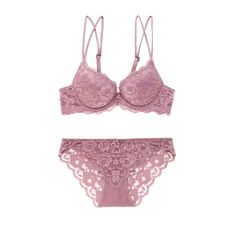 Lace Sexy Push up Comfort Bra Set – Tamra.Shop.Social Push Bra, Women Embroidery, Long Sleeve Swimwear, Bra And Panty Set, Big Bra, Bra Sets, Plus Size Bra, Bra Panty, Embroidery Lace