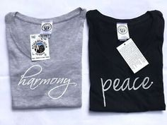 CHEWYLOU Graphic T-Shirt Size L Lot PEACE HARMONY Short Sleeve V-Neck Yoga Top  | eBay Designs Graphic, Workout Tshirts, Crew Neck Tee