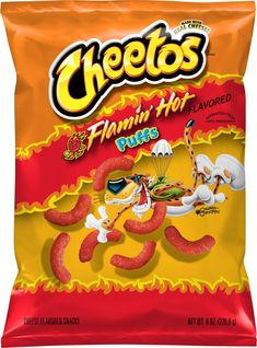 a bag of cheetos potato chips