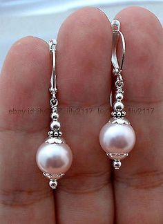 We will help you to solve the problem. We will do as we promised for you. size(Approx):12mm. Beaded Earrings Ideas, Pearl Silver Earrings, Beaded Earrings Diy, Silver Pearl Earrings, Jewelry Making Earrings, Homemade Jewelry, Bead Jewellery, Bijoux Diy, Beaded Jewelry Diy