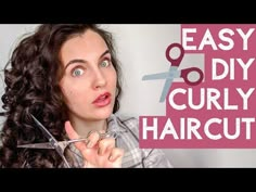 How To Cut Curly Hair At Home, Easy Diy Haircut, Diy Haircut Layers, Wavy Hair Diy, Haircut For Curly Hair, Midi Hair, Deva Cut, Curly Cut, Cut Bangs