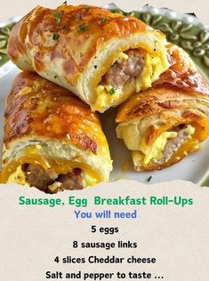 sausage, egg breakfast roll - ups you will need