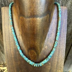 Sterling Silver Graduated Heishi Turquoise Bead Necklace. 17 Inch Best Offers Accepted! Turquoise Bead Necklaces, Beaded Necklaces, Turquoise Beads, Bead Necklace, Sterling Silber, Womens Jewelry Necklace, Etsy Accessories, Beaded Necklace, Jewelry Necklaces