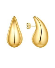 And Now This 18K Gold Plated or Silver Teardrop Small Teardrop Stud Earrings - Macy's Clothes Shopping, Teardrop Earrings, 18k Gold, Shopping Outfit, Gold Plate, Pick Up, Plating, Buy Online, Stud Earrings