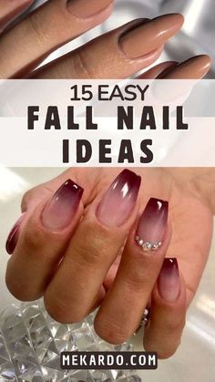 21 Cute Fall Pumpkin Nail Designs Red And Beige Nails, Fall Nail Tips, Simple Nail Designs For Fall, Fall French Tips, Easy Fall Nail Designs, Nail Designs For Fall, Pumpkin Spice Nails, Nail Art Simple