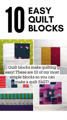 the front cover of an easy quilt book with instructions to make it look like they have been