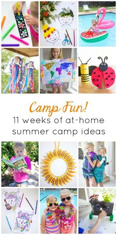 summer camp activities for kids that are fun and easy to do with the kids at home