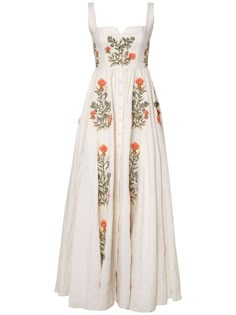 This Agua By Agua Bendita midi dress is crafted of linen and features floral embroidery, wide shoulder straps, and a square neck. It also has a front button fastening and a mid-length hem. Wedding Dresses Linen, East Meets Dress, Floral Linen Dress, Cute Summer Dresses Aesthetic, Classy Sundress, Summer Fancy Dress, Linen Dresses Summer Chic, Summer Dresses For Work, Italian Summer Dress