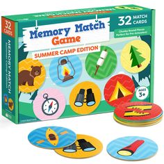 the memory match game is in its box