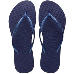 Havaianas Slim Sandal Navy Blue 4000030 High Heel Flip Flops, Adventure Sandals, Best Flip Flops, Blue Flip Flops, Havaianas Flip Flops, Sailor Fashion, Navy Shoes, Rubber Shoes, Be The Best