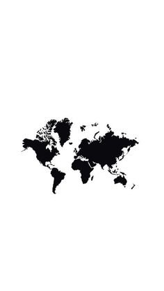 a black and white map of the world