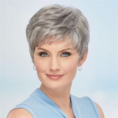 Category:Synthetic Wig; Gender:Women's; Wig Type:Natural Wigs; Occasion:Daily Wear,Party / Evening,Vacation,Birthday,Christmas Gifts; Age Group:Adults; Color Shade:Silver,Gray; Hair Material:Synthetic Hair; Cap Construction:Machine Made; Texture:Curly; Length:Short; Features:Soft,Fluffy,Comfortable,Fashion,Easy to Carry; Heat Resistant:Yes; Listing Date:12/12/2023; Cap Circumference:; Front to Back:; Nape of Neck:; Side to Side Across Forehead:; Side to Side Over Top:; Temple to Temple Across Ba Pixie Cosmetics, Haircut Glasses, Pixi Cosmetics, Short Grey Haircuts, Haircut Layered, Hairstyles Layered, Grey Hair Wig, Hairstyles Pixie, Short Curly Pixie