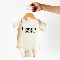 heaven sent graphic bodysuit Baby Onesie Gift, Cricut Baby, Baby E, Dream Baby, Baby Swaddle Blankets, Personalized Baby Blankets, Heaven Sent, Baby Gender