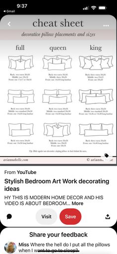 an iphone screen showing the instructions for how to make bed sheets and pillowcases