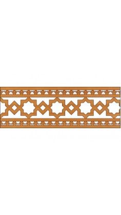 a wooden border with an intricate design on it