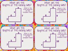 four different ways to solve the missing sides in an interactive task for students on math