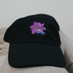 Gengar Hat, Embroidered Hat, Anime Dad, Embroidered Hats, Poly Bags, Bag Packaging, Dad Hat, Hey There, Dallas Tx