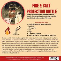 a flyer for a fire and salt protection bottle with instructions on how to use it