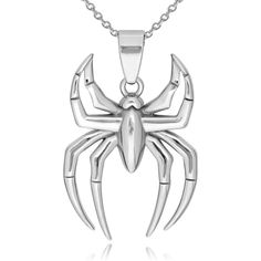 PRICES MAY VARY. Unique Spider Design: Stand out with this eye-catching Spider necklace that showcases your love for the iconic superhero. High-Quality Craftsmanship: Made from durable materials, this Spider necklace is built to last, ensuring years of enjoyment. Versatile Accessory: Perfect for Spider fans of all ages, this necklace is a great addition to any Spider costume or everyday outfit. Great Gift Idea: Surprise a loved one with this Spider necklace, a thoughtful and stylish present for Halloween Novelty Jewelry For Cosplay, Silver Necklaces For Halloween Cosplay, Halloween Cosplay Novelty Jewelry, Silver Necklace For Halloween Cosplay, Themed Jewelry For Halloween Cosplay, Halloween Themed Silver Necklaces, Silver Themed Necklace For Halloween, Themed Silver Necklaces For Halloween, Silver Themed Halloween Necklace