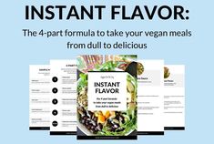 the instant flavor recipe for instant flavor is shown in three different colors and sizes, including black