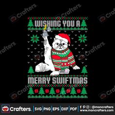 Wishing You A Merry Swiftmas Ugly Christmas Sweater Svg Cricut Ugly Christmas Sweater Svg, Ugly Christmas Sweater Svg, Merry Swiftmas, Christmas Sweater Svg, Sweater Svg, Trending Svg, Vintage Mickey, Music Design, Digital Svg