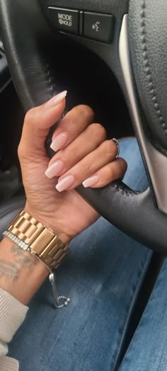 Classy Gel Nails, Acrylic Nails Nude, Engagement Nails, Homecoming Nails Acrylic, Casual Nails, Work Nails, Classy Acrylic Nails, Nails Homecoming, Ballerina Nails