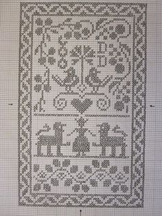 a cross stitch pattern with elephants on it