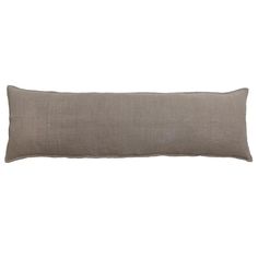 the linen lumba pillow is made from natural materials and has a dark gray color