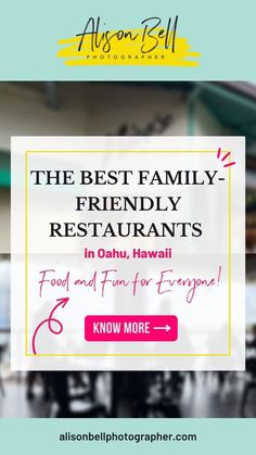 Best Restaurants in Oahu, Hawaii, with Kids, Family Friendly Restaurants Kid Friendly Restaurants, The Kid, Best Restaurants, On The Edge, Oahu, The List, Kid Friendly, Hawaii