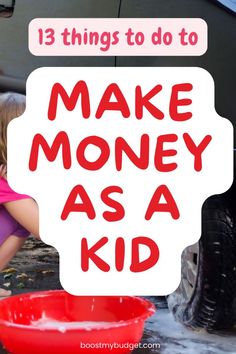 How to make money as a kid - there's nothing like having your own money as a child or teen, so here are 13+ fun and easy things kids can do to earn their own money. Whether you are a kid, a teenager or a parents looking for ways to keep your children busy this summer, these fun ways to make money as a kid are bound to be a hit! There are lots of ideas for making money at home and even out of the house for kids of all ages. Kid business ideas and job ideas for kids - let's get that entrepreneurial spirit started young! Kid Business Ideas, Fun Ways To Make Money, Making Money At Home, House For Kids, Job Ideas, Summer Jobs, Make Easy Money, Pocket Money