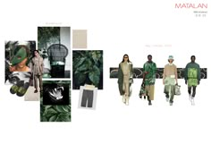 a collage of photos with people dressed in green and white