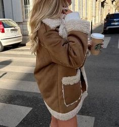 Winter Warm Fur Casual Women Coat Jacket Women Coat, Christmas 2023, Warm Coat, School Outfit, Faux Fur Coat, Wool Jacket