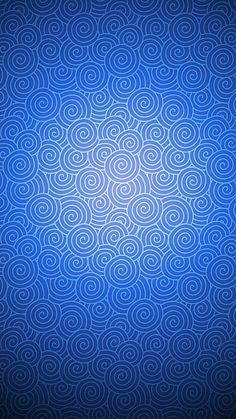 an abstract blue background with swirls in the shape of circles and lines on it