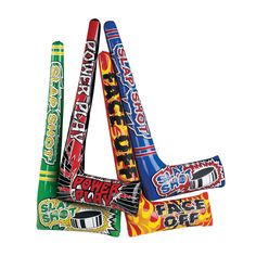 four different types of candy sticks stacked on top of each other