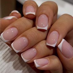 Super Cute And Stylish Ships In 5-10 Business Days Nagel Tips, Colorful Nails, French Tip Acrylic Nails, Work Nails, Short Square Acrylic Nails, White French, Short Acrylic Nails Designs, Stick On Nails, Classy Nails