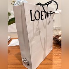 Brand New And Authentic. Purchased From Tokyo Loewe Store. Will Include The Envelope Too (See Last Picture). Dimension See Photos. Loewe Store, Shopping Bags, Paper Shopping Bag, Paper Bag, Tokyo, Color White, Envelope, Brand New, White